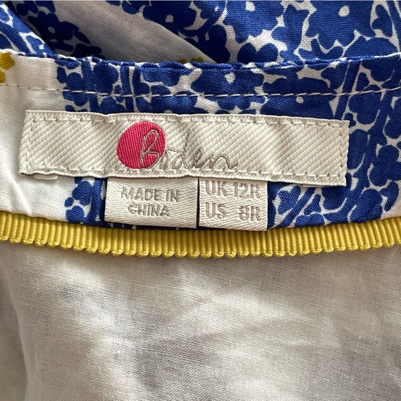 Boden Lizzie Blue and Yellow Midi‎ Dress - Picture 10 of 12
